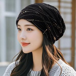 [기타브랜드]꽃무늬 패턴 중년 얇은 비니 항암모자 6color