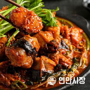 [연안시장]25년 국내산 햇 아귀로 만든 살 가득 오만둥이 아구찜 [절단아귀(원물 꼬리)400gx7팩 +오만둥이 100g x 7팩 + 비법 찜소스 7팩]