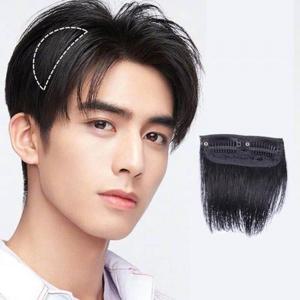 [키린] 남자 부분 붙임머리 가발 1P 헤어라인 똑딱핀