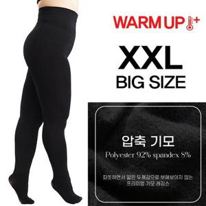 [마이핏]66~99 빅사이즈 엉덩이 두줄 봉제선 기모 스타킹 레깅스 2매