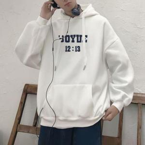 남성 기모 겨울 루즈핏 레터링 포켓 후드티 3컬러