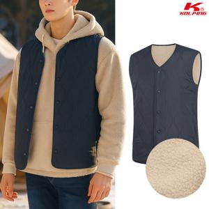 콜핑 남성 겨울 리버시블 패딩 부클 등산 조끼 KSC761TV2M
