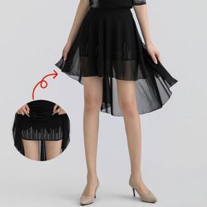 보석 속치마 쉬폰 스커트 미니 라인댄스복 치마 사교