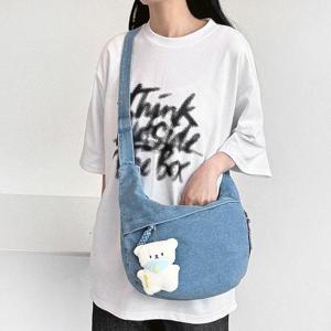 프롬헤븐 바피용 키링가방 반달 데님 청가방 숄더백 크로스백