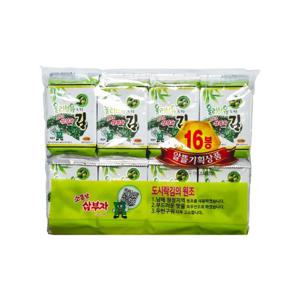 소문난 삼부자 올리브김 4g 16입 x 1개 도시락김 삼부자김