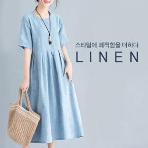 [유니제이] 아망 린넨 플로럴 원피스