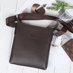 남성 크로스백 스퀘어 미니백 보조 메신저백 브라운