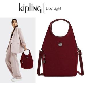 갤러리아_키플링 라지 사이즈 호보백 숄더백 얼바나 와인 KLCBT11 EVWI