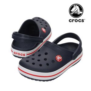 크록스 크록밴드 클로그 키즈 네이비레드 207006-485