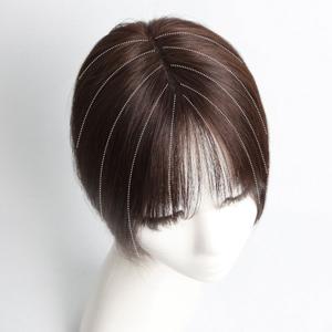 W2071 긴머리 인모100% 3D 입체커버 플러스 가르마형 정수리 부분가발 앞머리가발