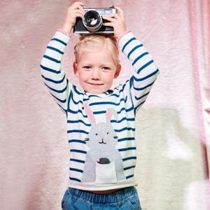 [미니도우]미니도우 유아 어린이 초등학생 여아 아동 토끼 자수 니트 스웨터