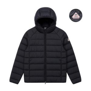 25FW 피레넥스 에리얼 후드 다운 패커블 남성 경량 패딩 점퍼 자켓 블랙 HMY026P-0009