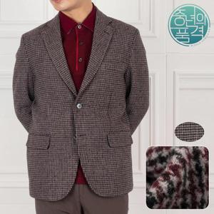 [중년의품격] 중년 남자 클래식 하운투스 울 체크 신사 콤비 자켓