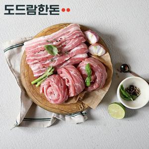 [도드람한돈]삼겹살/등심꽃살 반반팩 1kg, 칼집 삼겹살/등심꽃살 반반팩 1kg (택1)