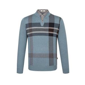 [닥스]울혼방 빅체크 셔츠레이어드 스웨터__DKW3SWRL410M1