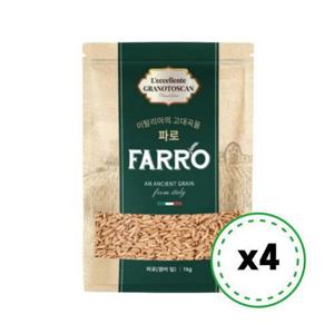[탐라마켓협력사] 파로 곡물 저당 쌀 4kg (1kg x 4) 이탈리아 파로쌀