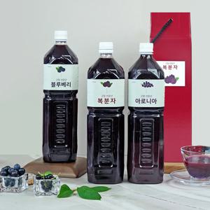 [미감미소]고창토박이가 만든 햇 복분자원액 1500ml 1병 블루베리 아로니아 생착즙 선물포장 쇼핑백
