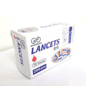 세원  란셋200개입 손따는 침 채혈 사혈 사혈기용