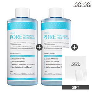 리르 1+1+화장솜 포어 타이트닝 프레쉬 토너 / 모공, 각질, 피지 관리 대용량 300ml 토너