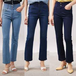 [H2. 모데나] ★런칭가79900원★  썸머 라이크라 세미 플레어핏 데님팬츠 3종 택1