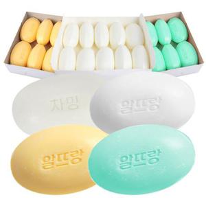 (무배)알뜨랑 비누 그린/흰색/노랑 1박스(80개) 택1