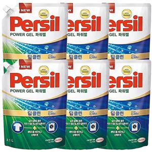헨켈 퍼실 persil 세탁세제 - 파워젤 2.1L 리필X6개 (일반/드럼겸용) 얼룩제거
