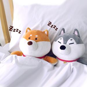 [메세] 크리스마스 선물 인형 강아지 시바 허스키 모찌 애착인형 영유아 아기 싯팅 인형