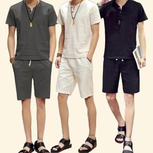[굿스맨]상하세트 4컬러 남성 브이넥 반팔+반바지