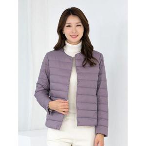 [모슬린]엄마옷 라운드 베이직 경량패딩점퍼 MQG124506 마담 미시 중년여성 빅사이즈 할머니옷 50대 60대..