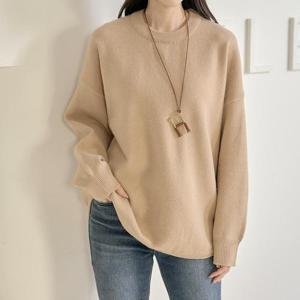 [로즈미] [55~77] 앤듀 루즈핏 라운드 니트