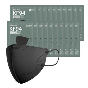 리벤스 자우버탁 에버퓨어 황사방역마스크(KF94)(블랙/대형) 100입