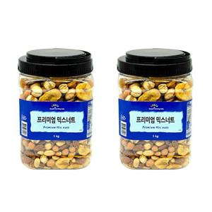 굿모닝너츠 프리미엄 믹스넛 실속용 2통/총2kg내외