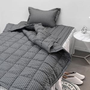 롤리체크 차렵이불+패드+베개커버 기숙사세트 SS슈퍼싱글