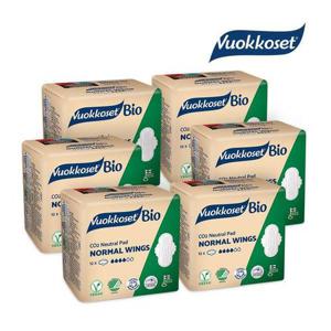 [뷰코셋]VUOKKOSET  생리대 유기농 생분해 노말윙 6팩