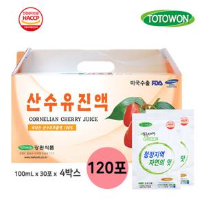 강원식품 산수유진액 4박스 (120포)