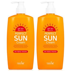 터치미 퍼펙트 자외선 차단 초대용량 선크림 500mlX2개 SPF50+PA++++/ 3중 기능성 골프장 영업장