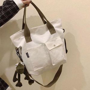 데일리 심플 패브릭 숄더 크로스백 남녀공용 에코백 (WD32A28)