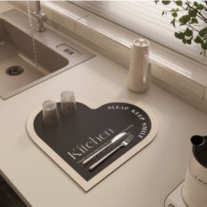 [살림의기술] 1+1 하트 키친 식기 건조매트 드라잉매트