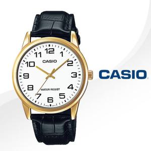 카시오(CASIO)남성시계(MTP-V001GL-7B/가죽 밴드)