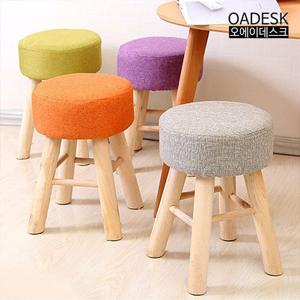 모던 원형 원목스툴 화장대의자 스톨