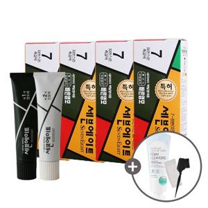 세븐에이트 새치 염색약 4개+염색도구+클렌징폼 225ml