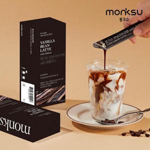 [몽크슈] 바닐라빈라떼 알룰로스 디카페인커피22gx8포 2박스