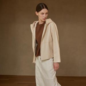 [정가 149,000원]페이크 레더 후디 자켓