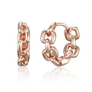 [끄란느] 14K GF 사각 꼬임 체인 원터치 귀걸이 C24EGF227