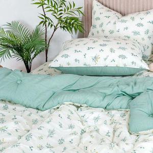 슈퍼싱글이불베개세트 해피니 이불베개세트 가드니아 차렵이불 베개세트 슈퍼싱글 SS 그린 베개솜 별매