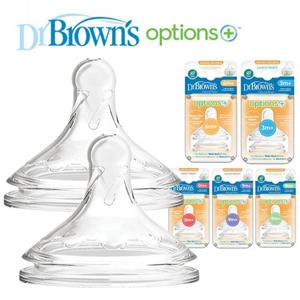 닥터브라운 옵션스플러스 와이드형 젖꼭지 택1 배앓이젖병 꼭지