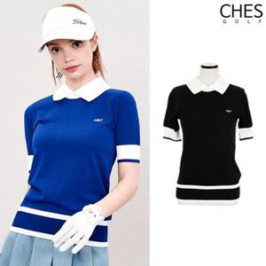 [체스]430˚ 센디드 여성골프 쿨니트 반팔카라티셔츠