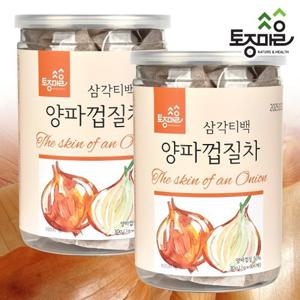 [토종마을]국산 양파껍질차 30티백 X 2통(60티백) (싱싱티백캔)_친환경생분해성필터