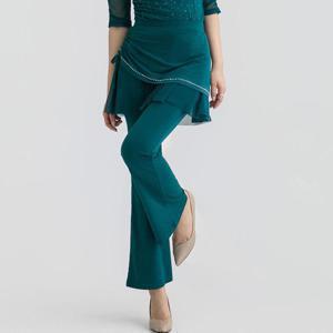 [까르죠아]옆 스트링 A라인 치마바지 랩스커트 라인댄스하의 부츠컷 팬츠 스포츠댄스복