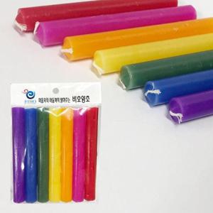 컬러초 실내장식캔들 무드양초 레인보우소품 7색 WFM64DF